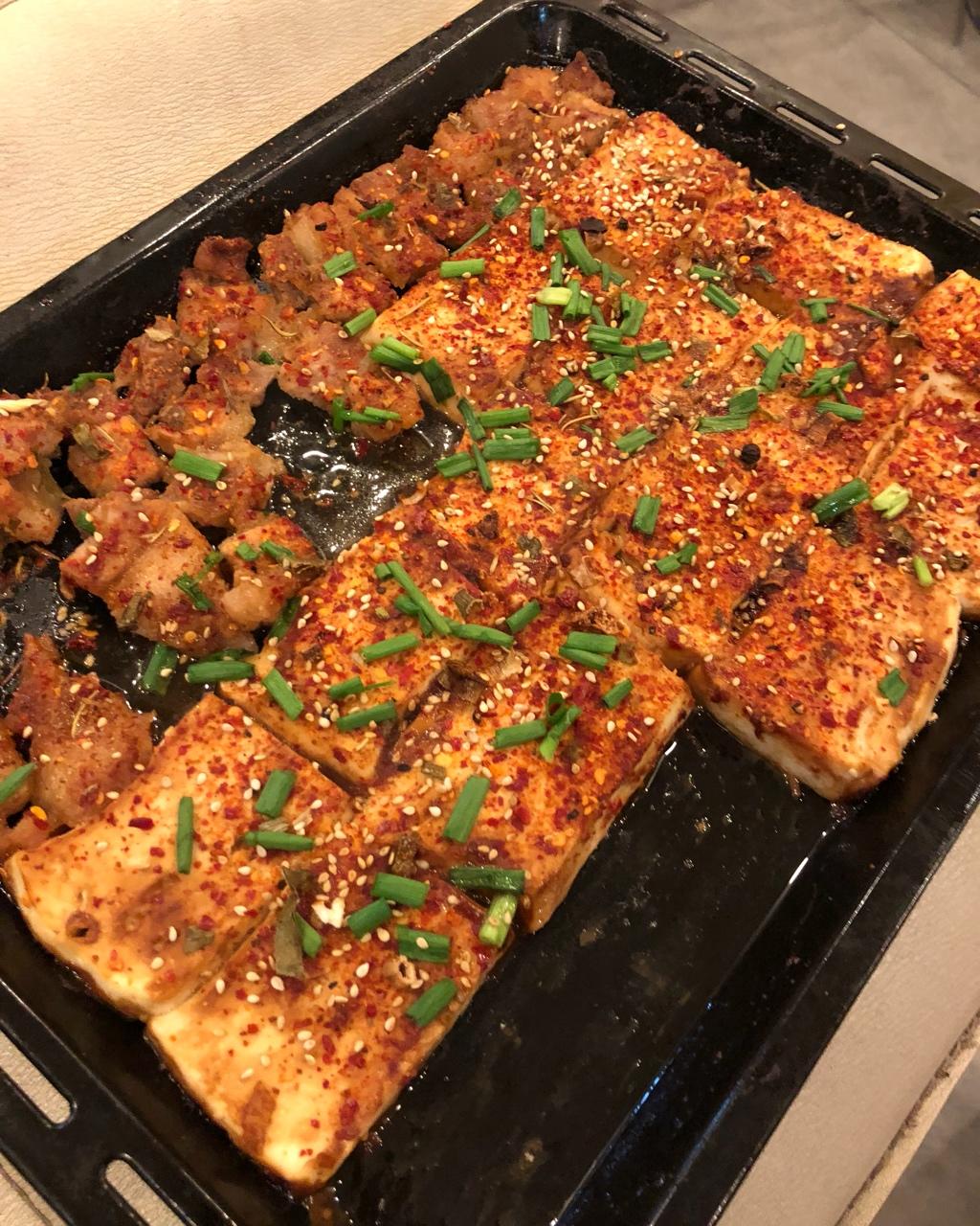 carry大神酱做的烤豆腐