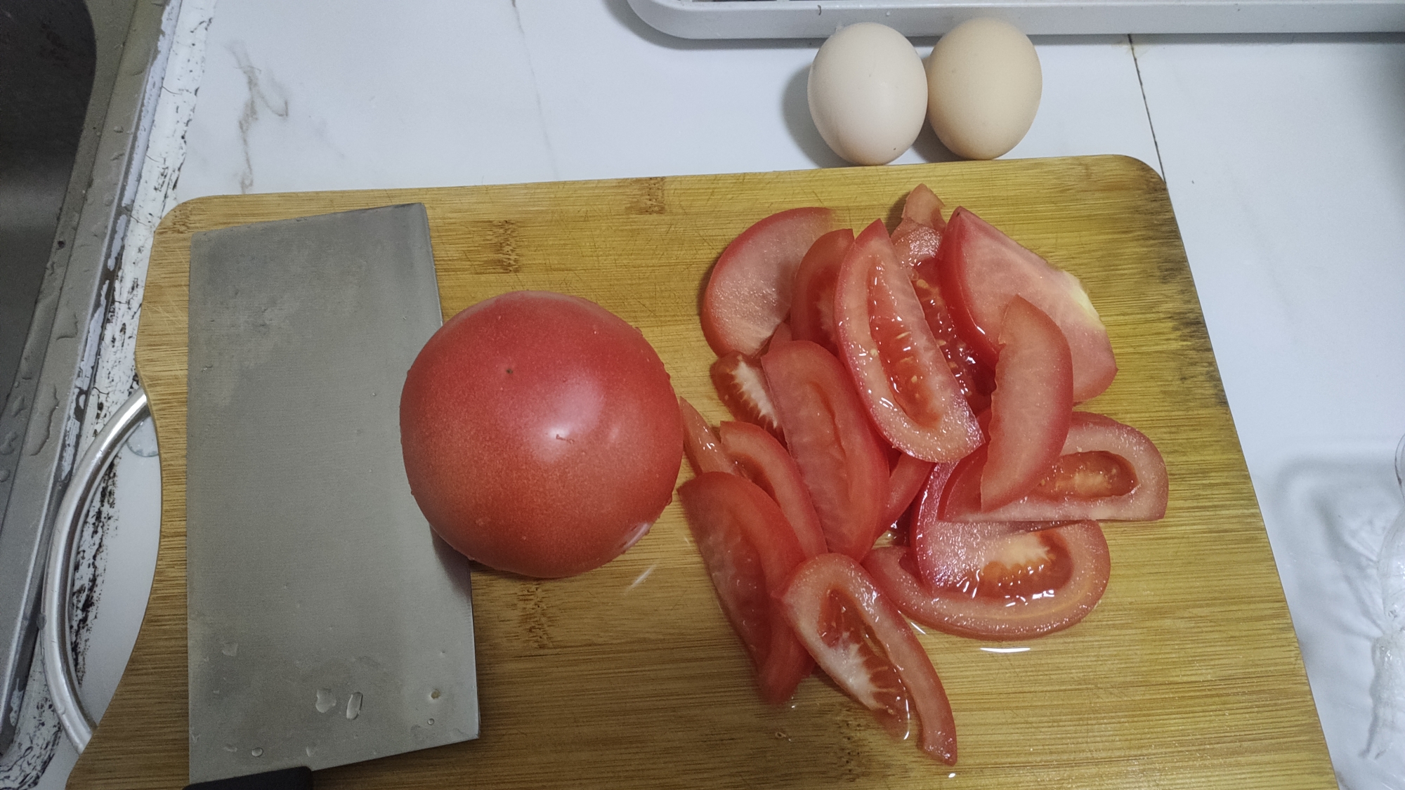 番茄鸡蛋粉的做法 步骤1