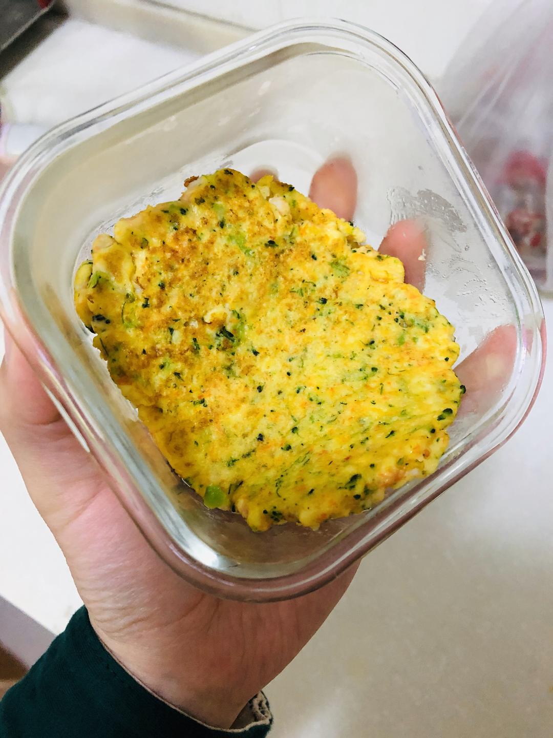 蔬菜鲜虾豆腐饼