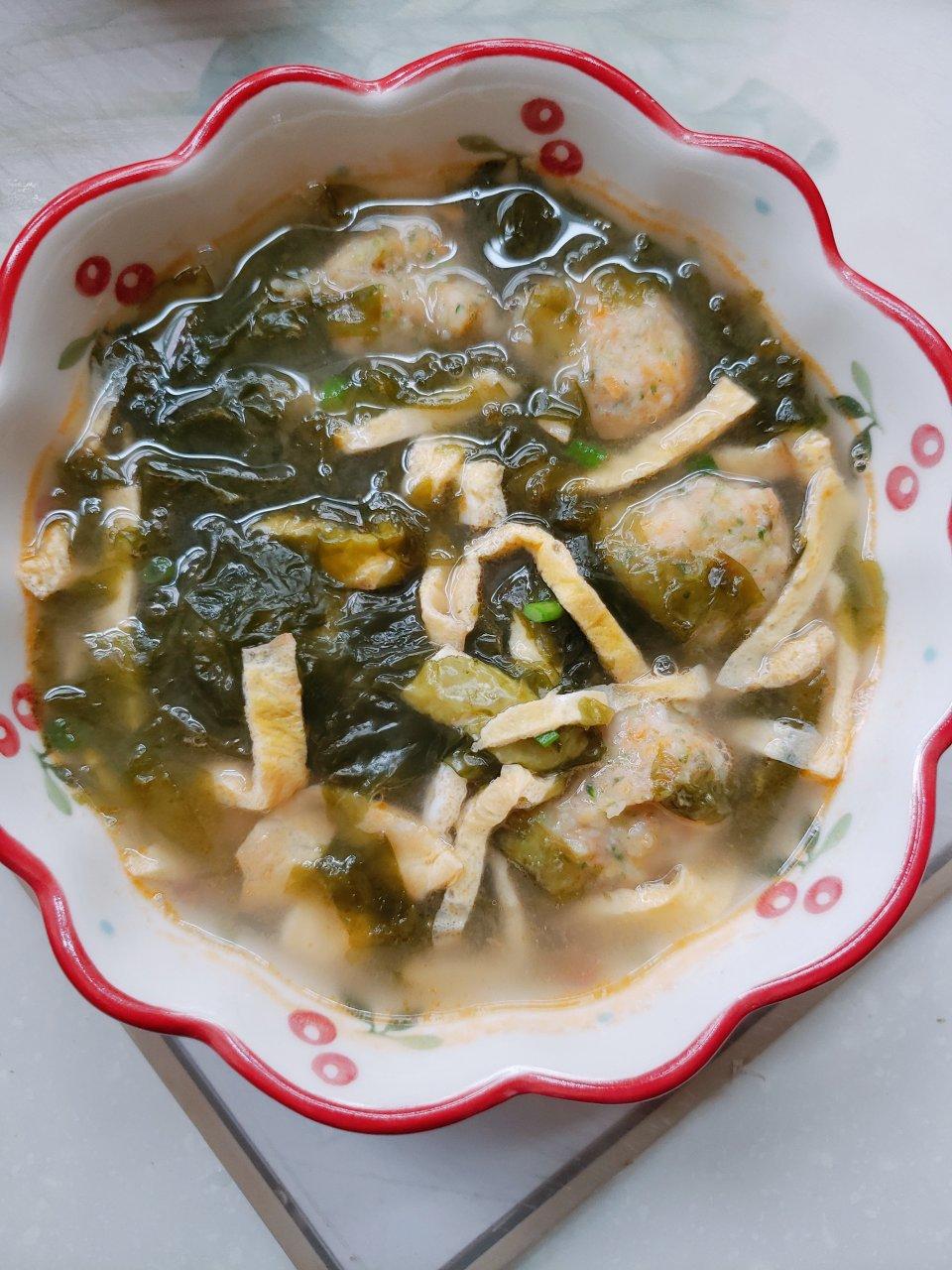 自制Q弹鲜美紫菜虾滑汤‼️低脂好喝