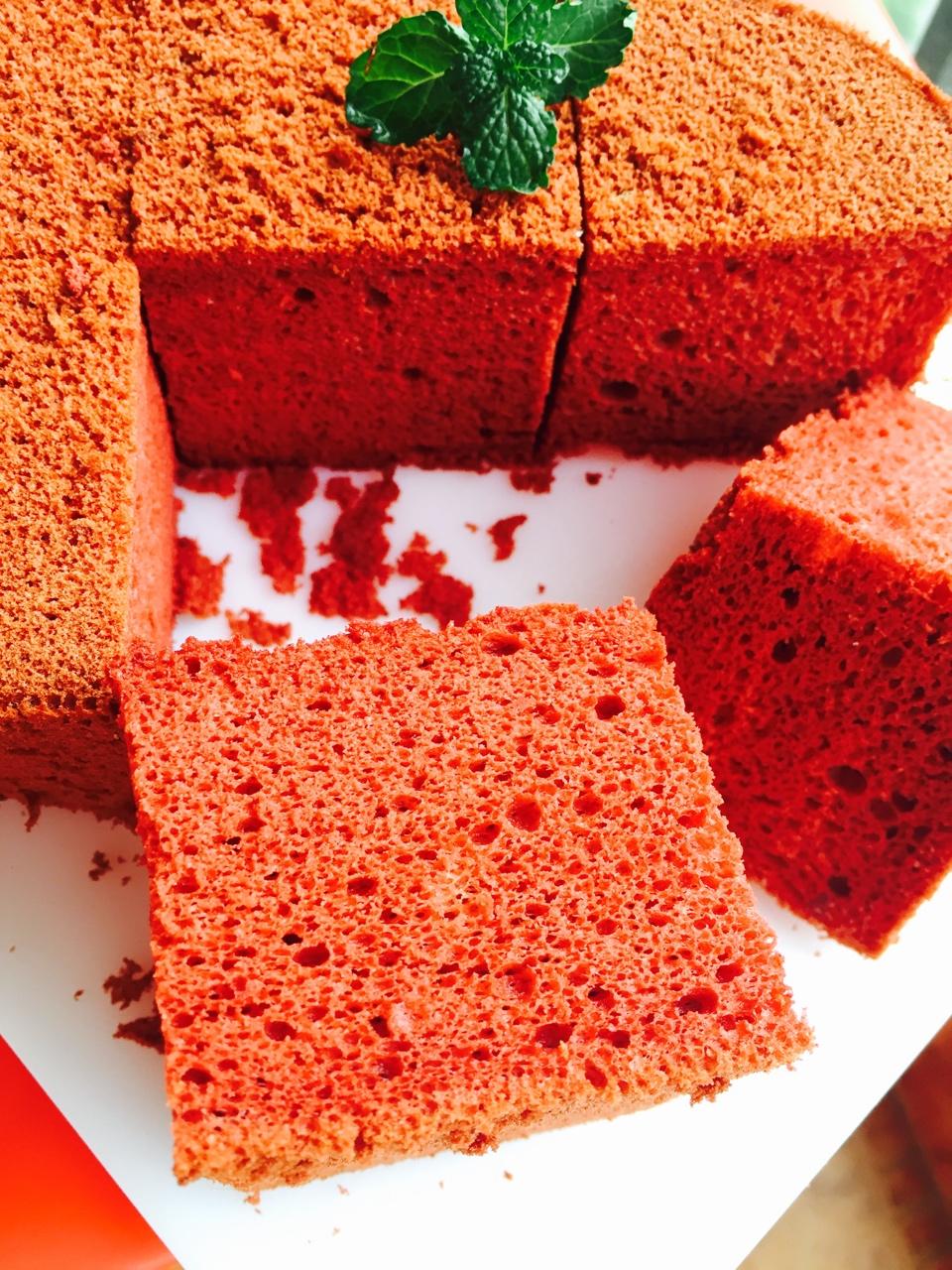 红丝绒蛋糕卷（完美毛巾底）