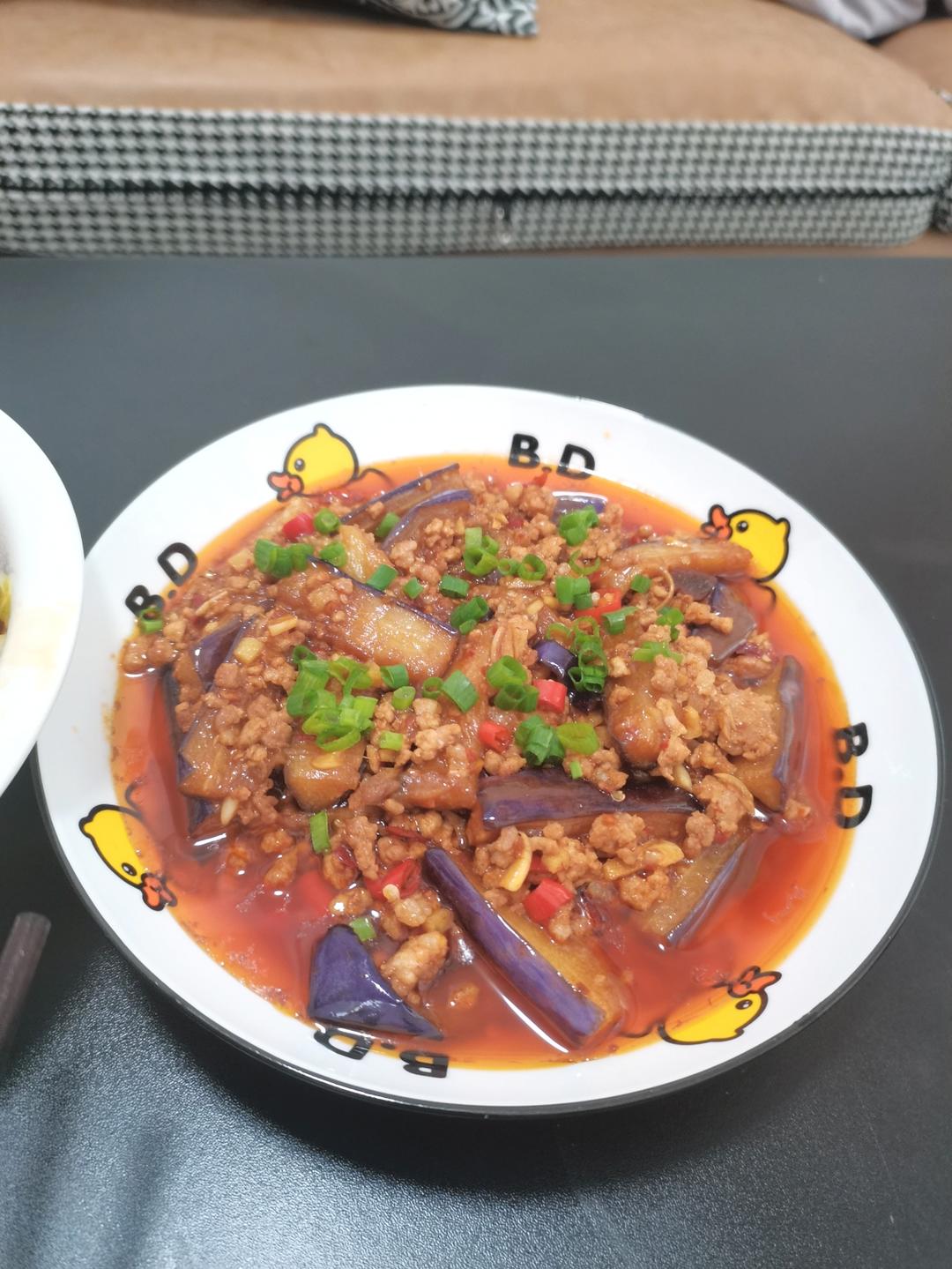 红烧肉沫茄子