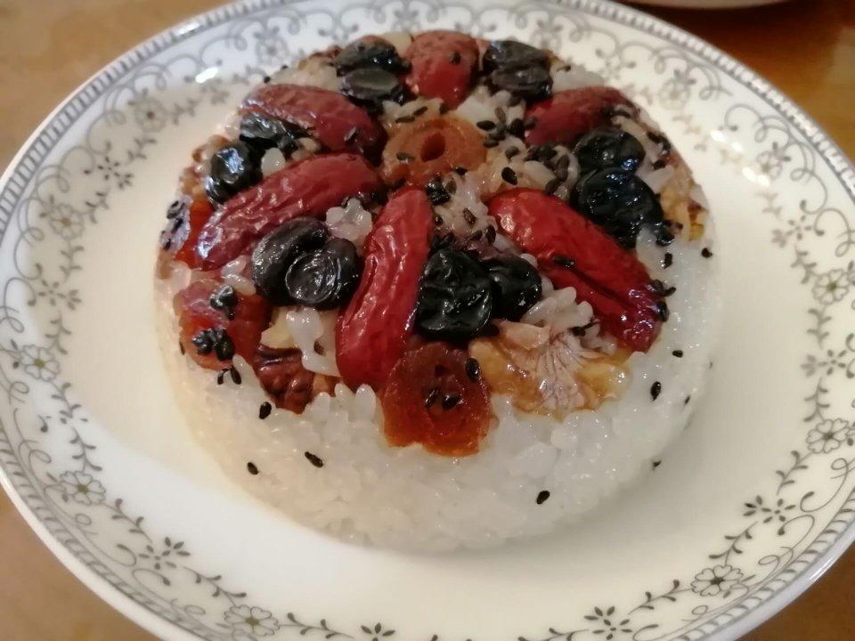 【猪油夹沙八宝饭】古法蒸糯米