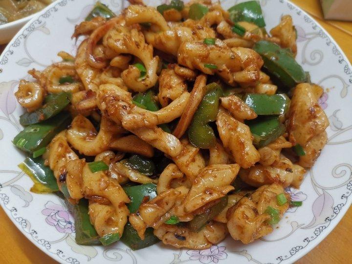 青椒炒鱿鱼
