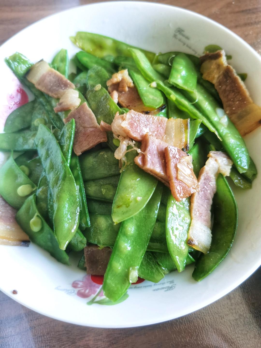 腊肉炒荷蘭豆