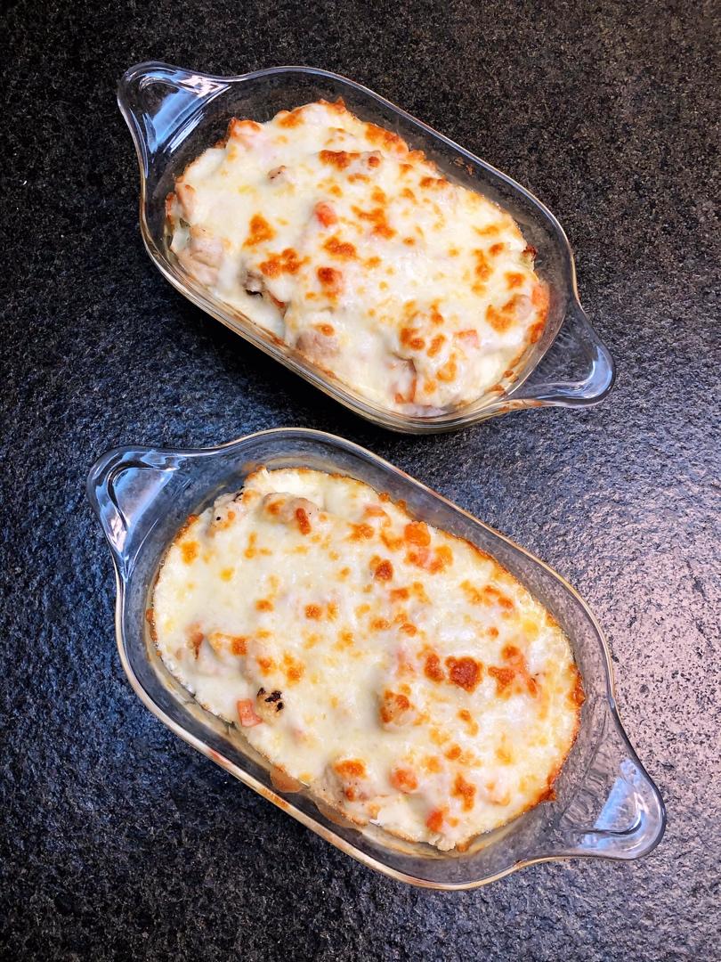 海鲜焗饭 Seafood Fried Rice with Cheesy Topping