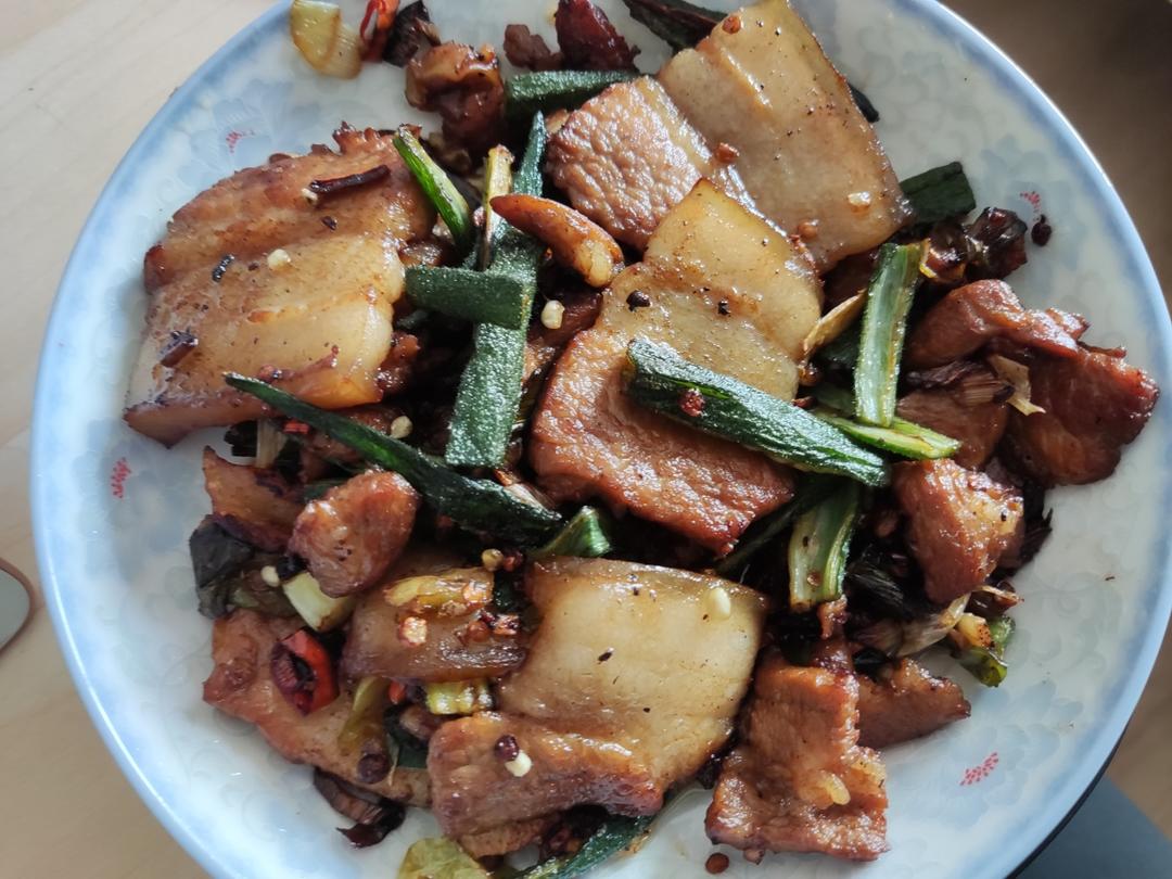 五花肉炒秋葵