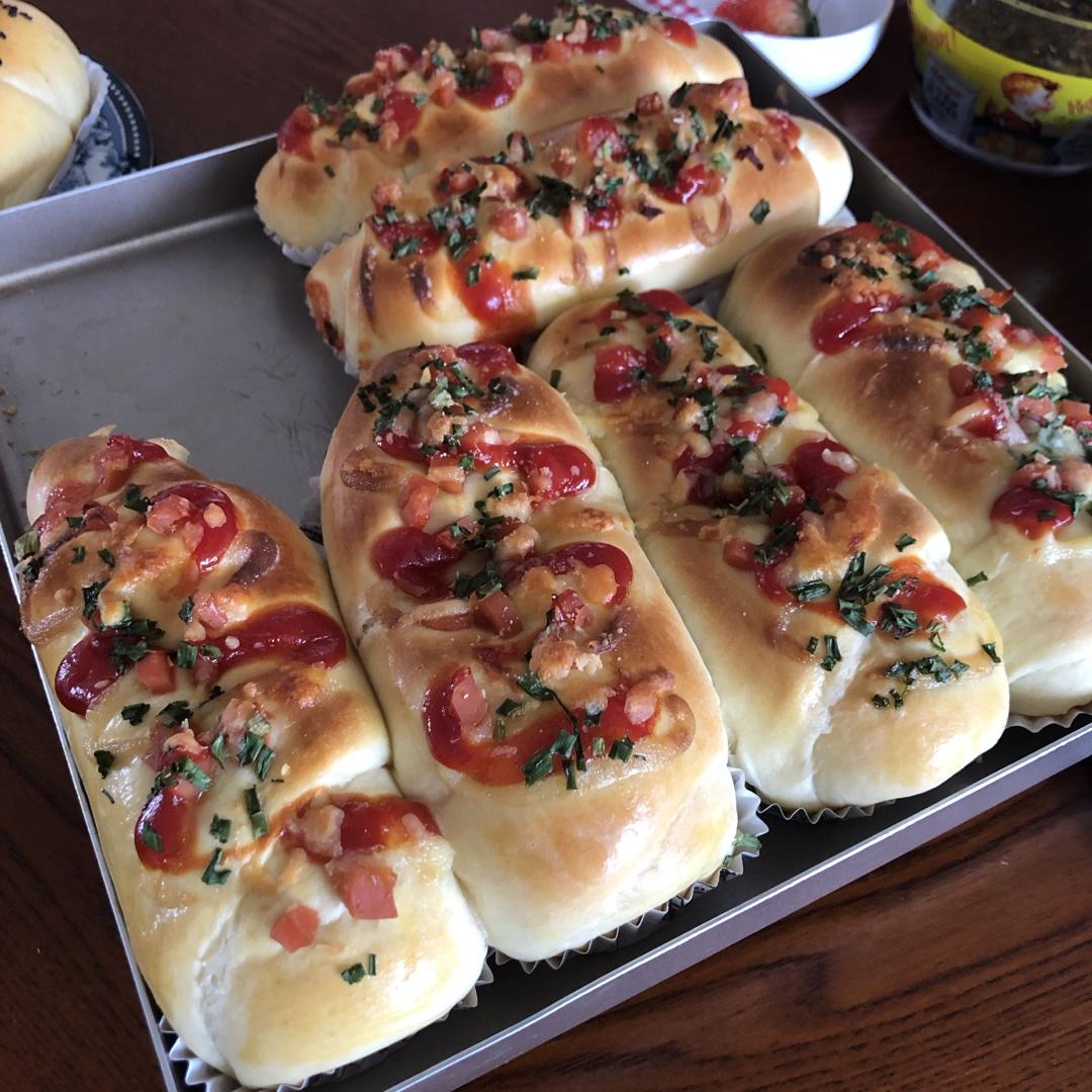 香葱火腿肉松面包