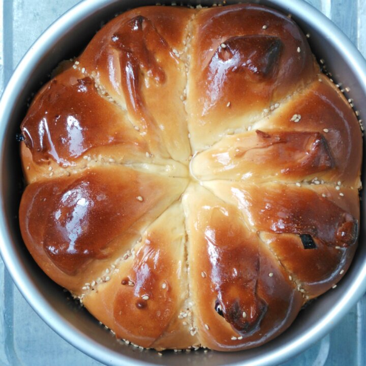 皇冠花朵面包（面包机版和面）