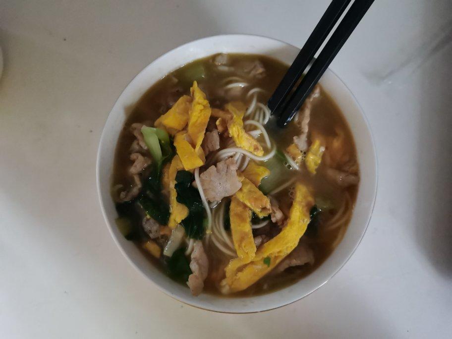 青菜鸡蛋煮年糕