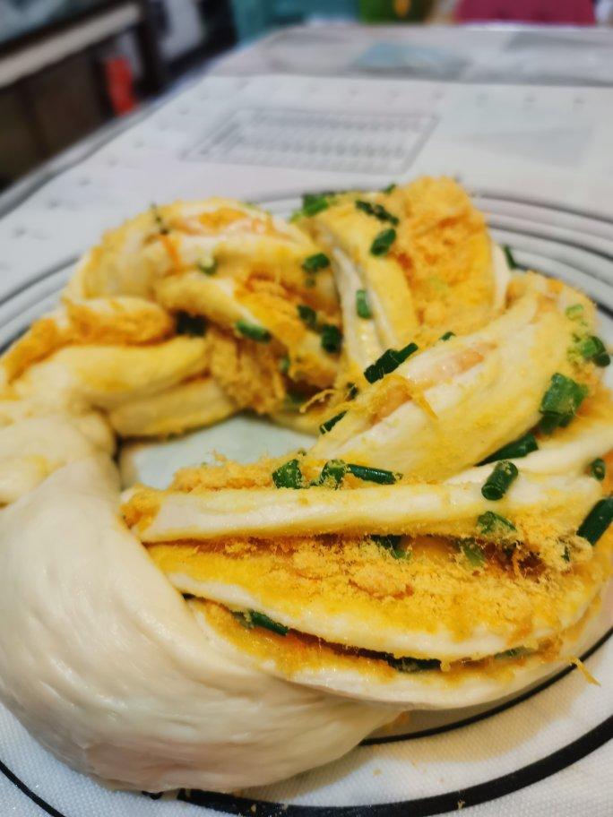 香葱肉松手撕吐司