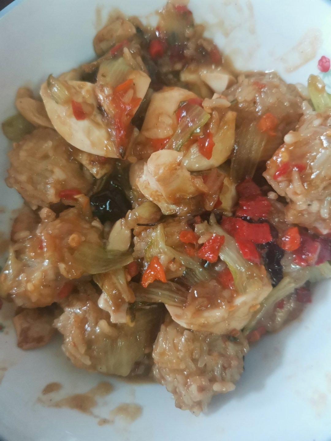 蛋白烧肉丸