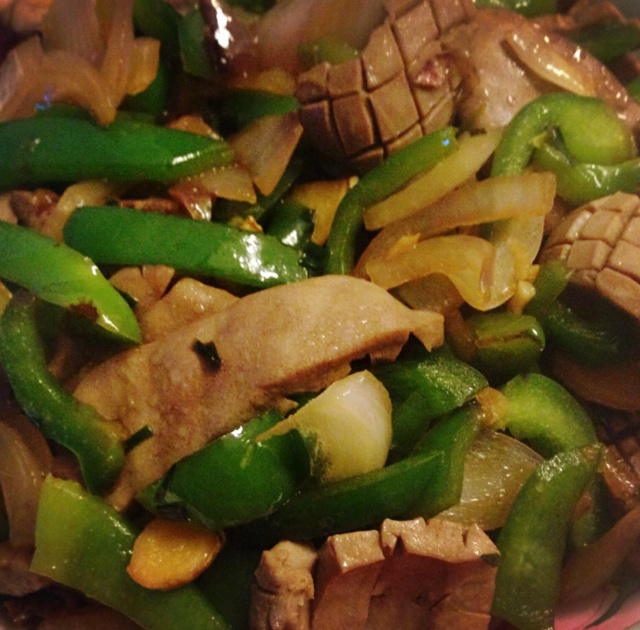 青椒炒腰花