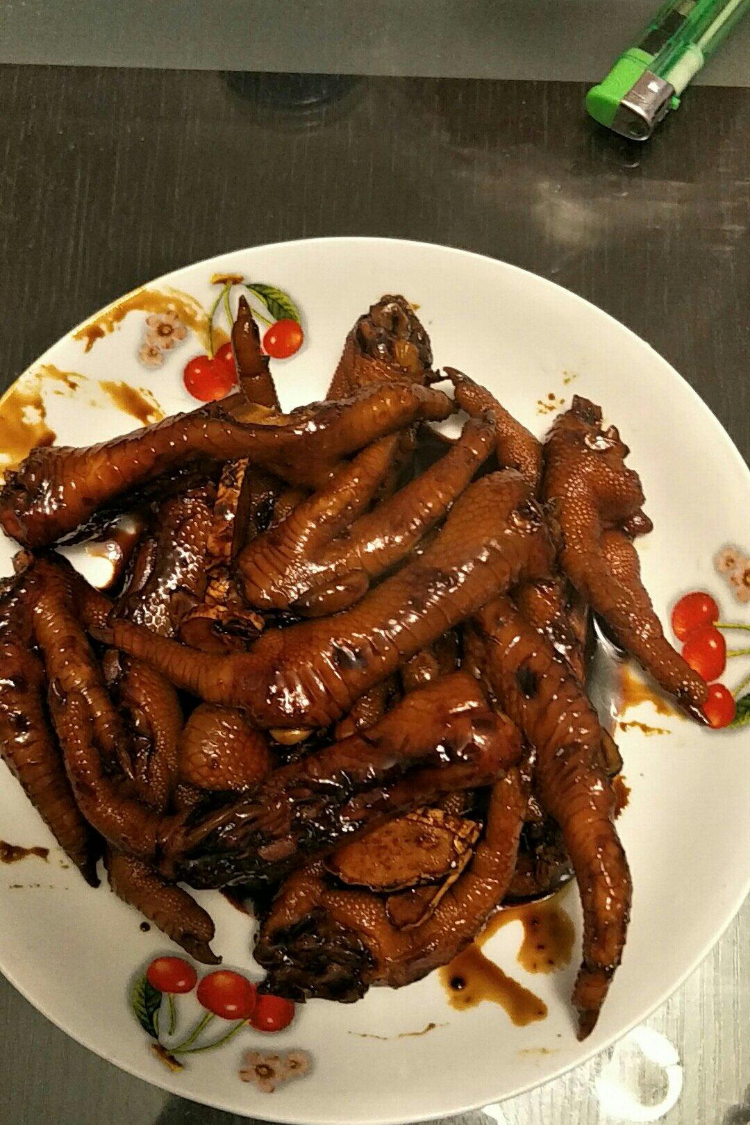 水蓝色23做的可乐鸡爪