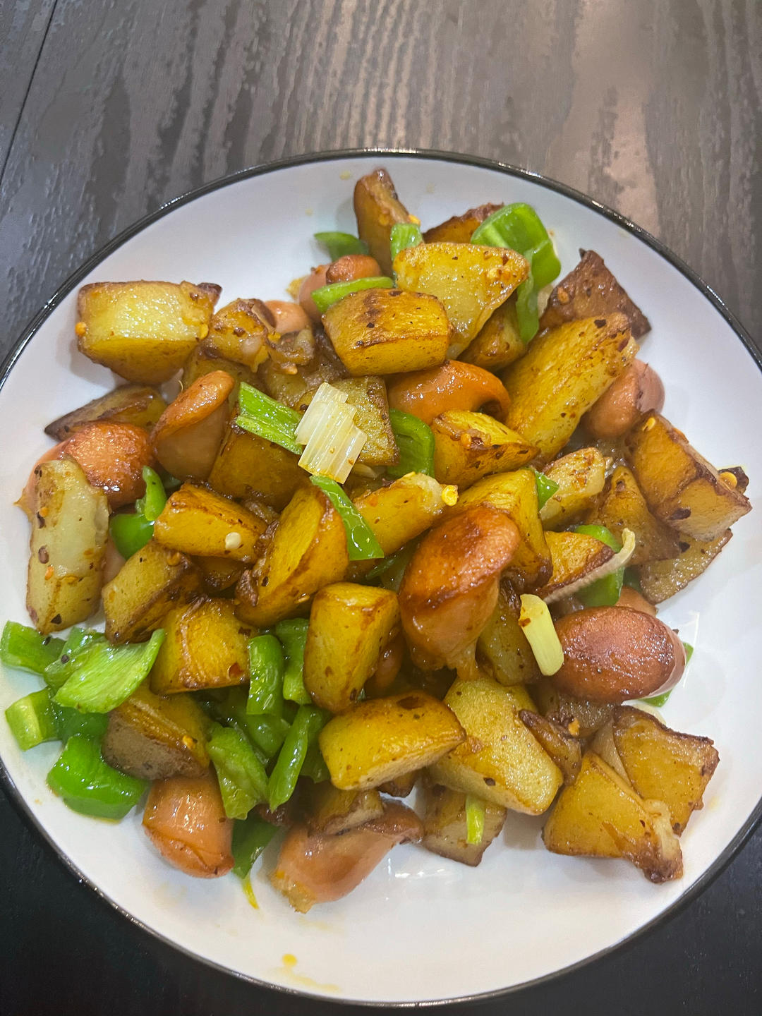 烧烤风味土豆炒香肠