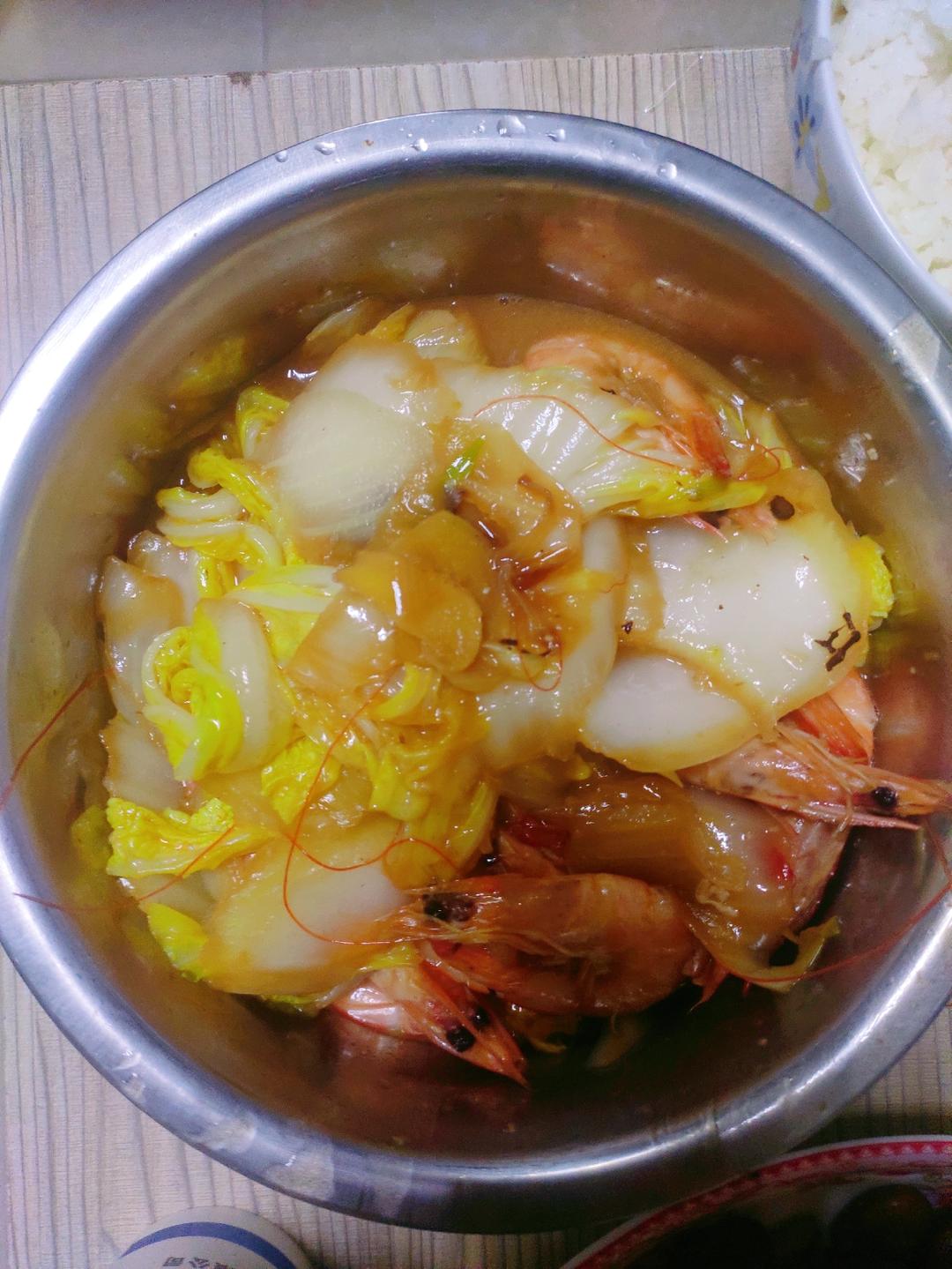 大虾烧白菜(超级下饭)的做法