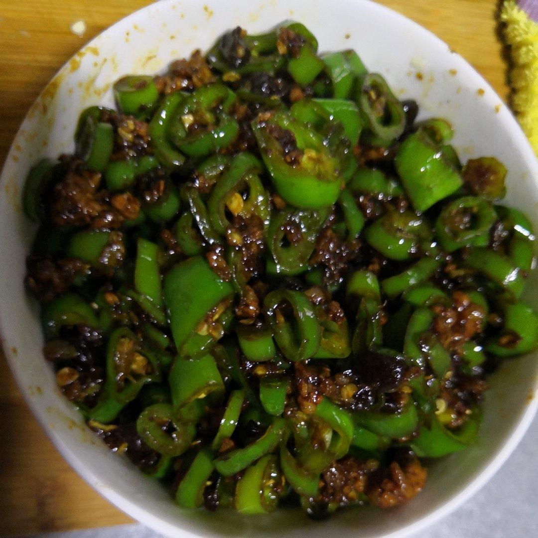 青椒炒肉沫