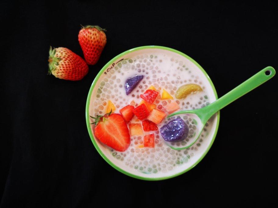 芋圆西米紫薯椰汁(再也不用去鲜芋仙啦)