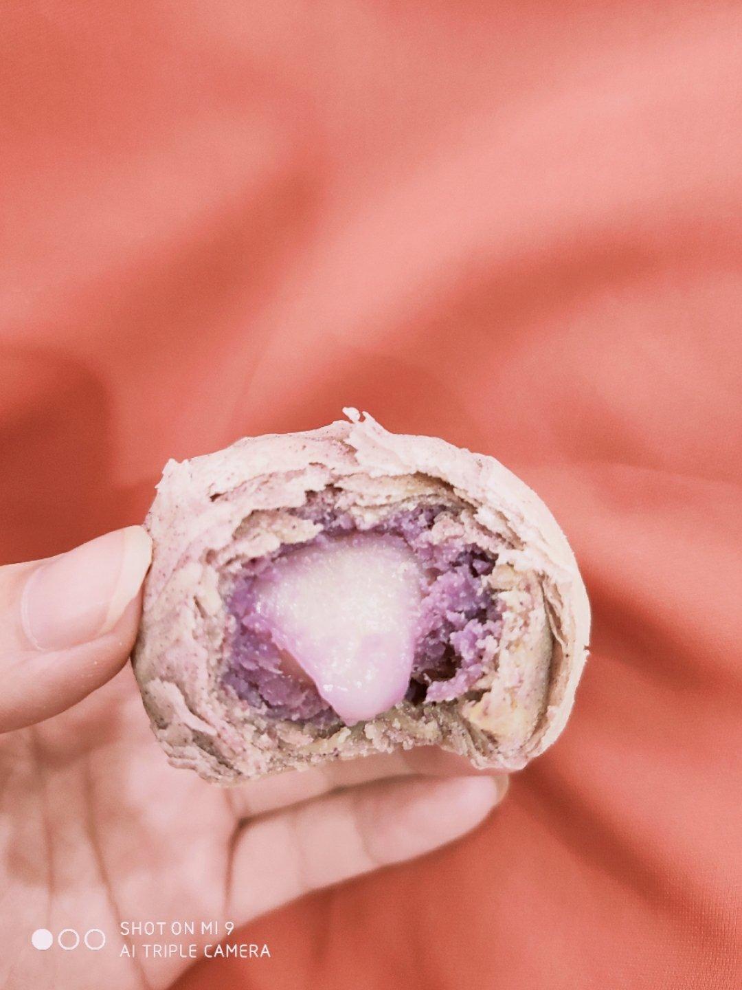 麻薯香芋酥/台湾大甲芋头酥(无猪油完美复刻2015.10修订各种抹茶酥、绿茶酥、蛋黄酥、紫薯酥通用哟）