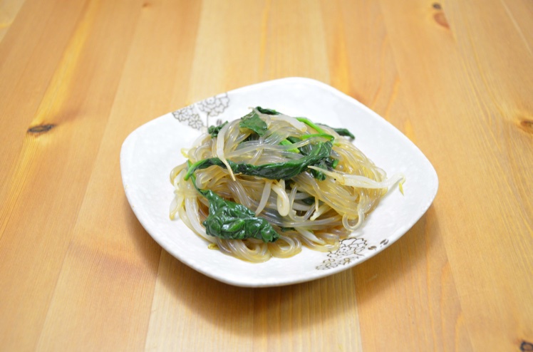 豆芽菠菜拌粉丝