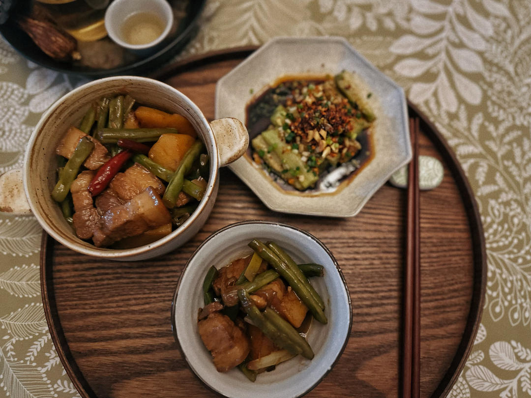 四季豆 土豆炖红烧肉