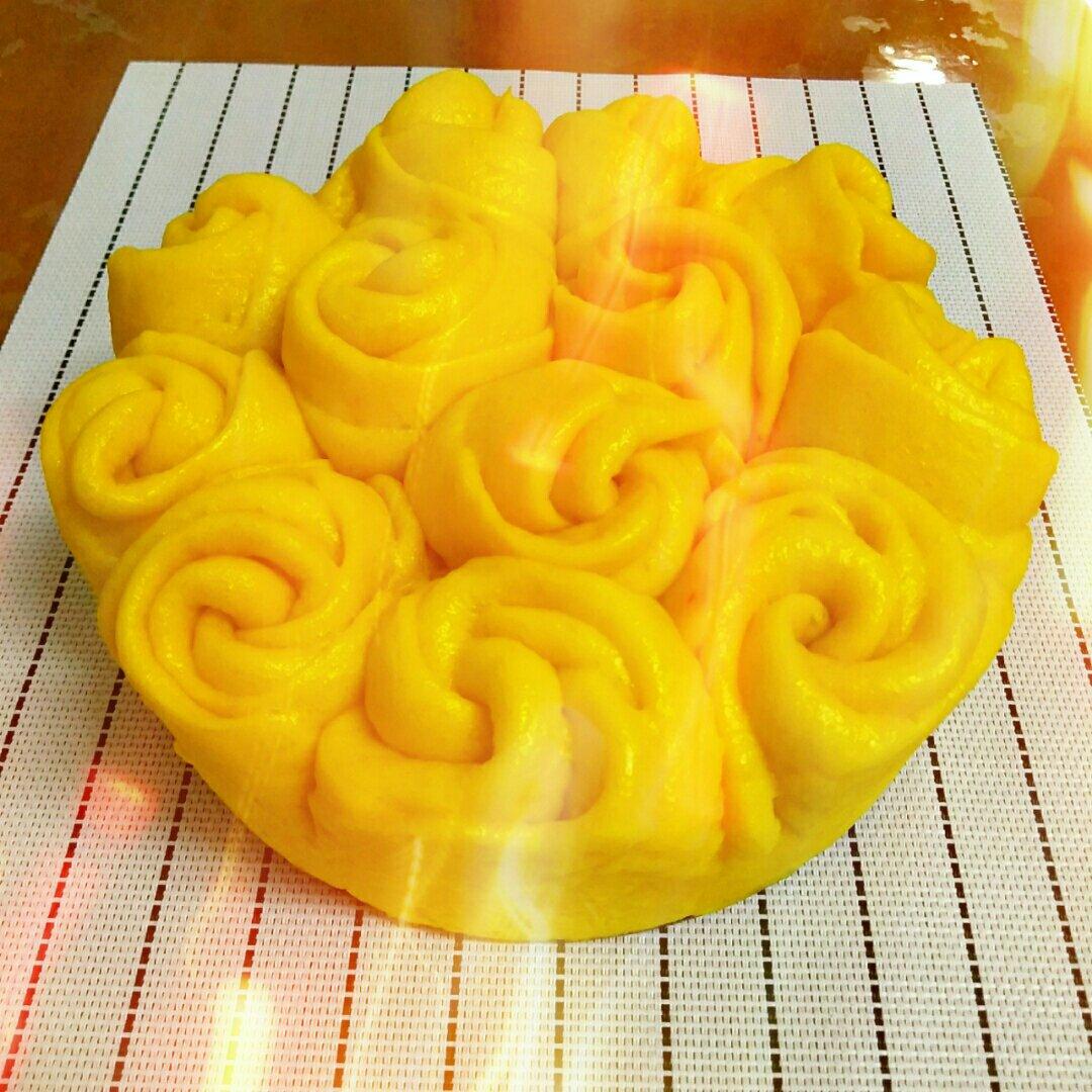 黄玫瑰馒头（一次发酵）