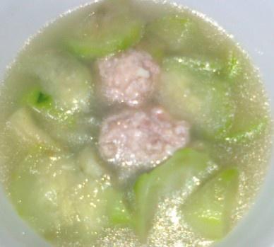 丝瓜肉团汤的做法
