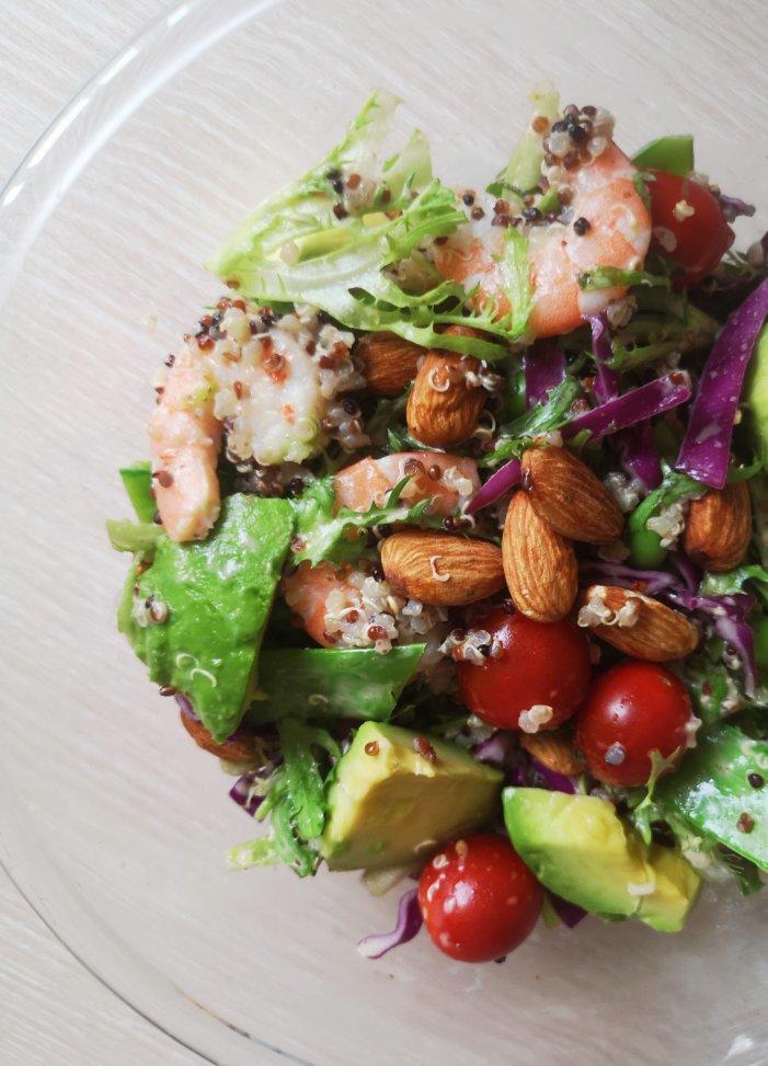 堂妈小厨—藜麦虾仁沙拉