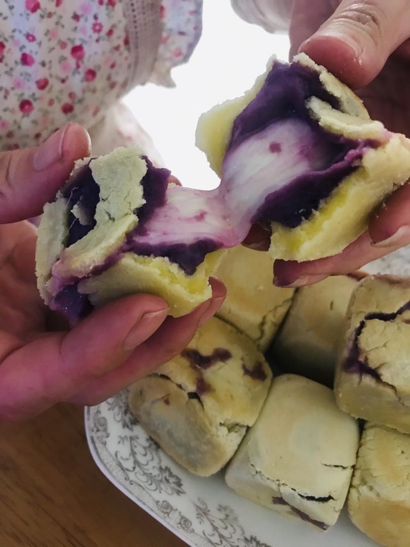 网红爆浆紫薯仙豆糕(低卡版)超长拉丝