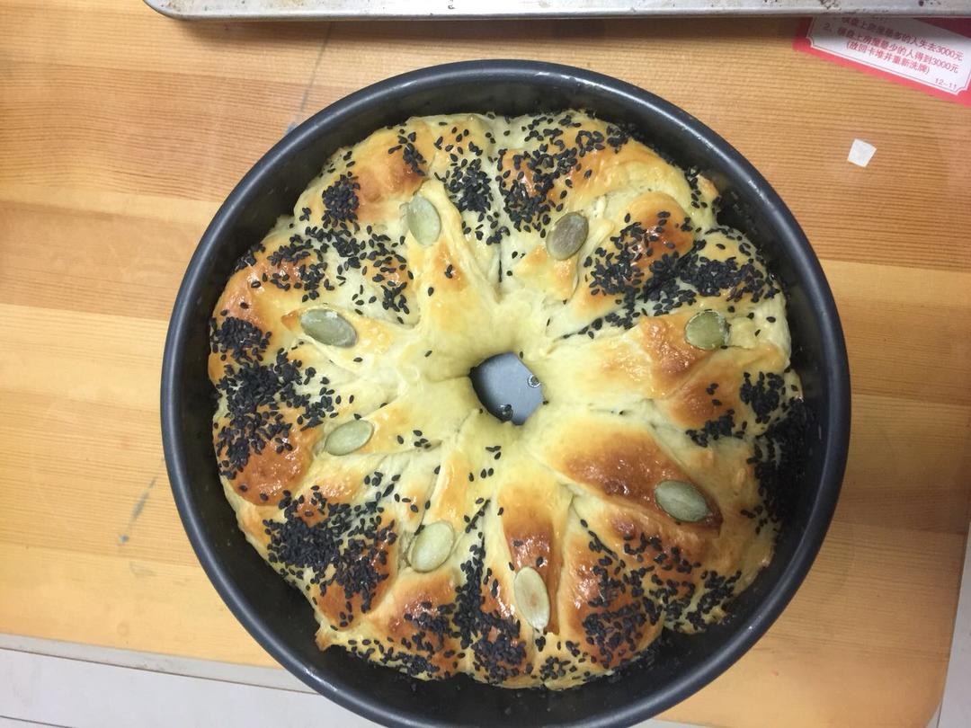 皇冠花朵面包（面包机版和面）