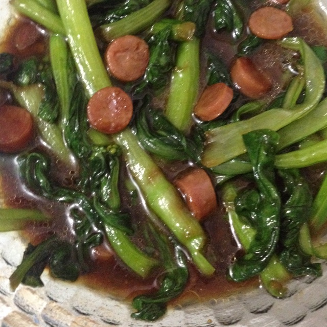 菜心炒腊肠