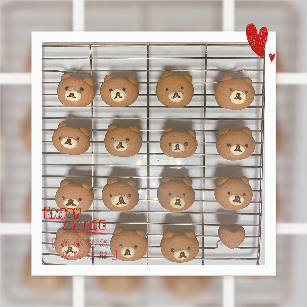 小熊杏仁可可曲奇饼干