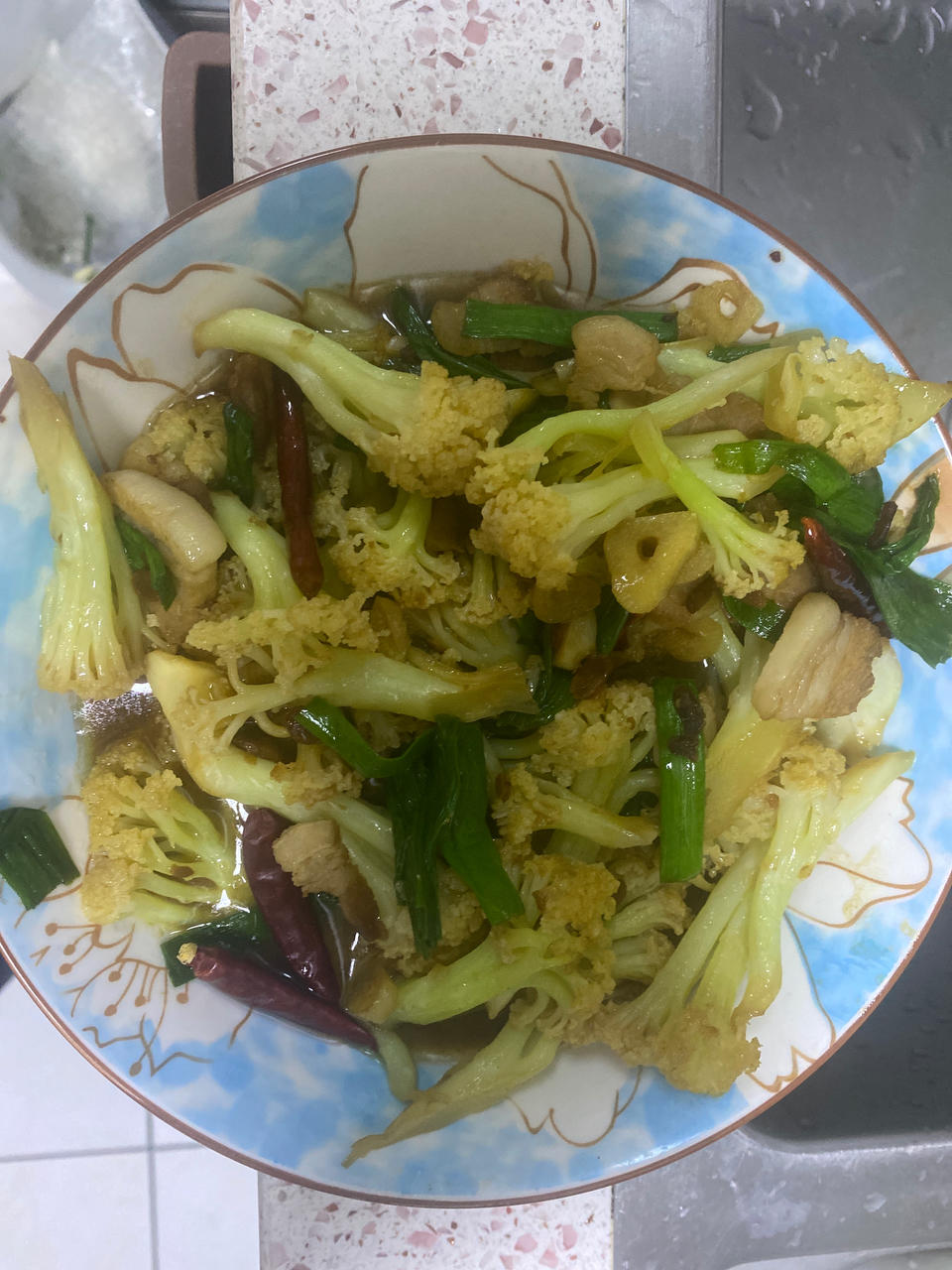 老丁的私房菜-干锅花菜