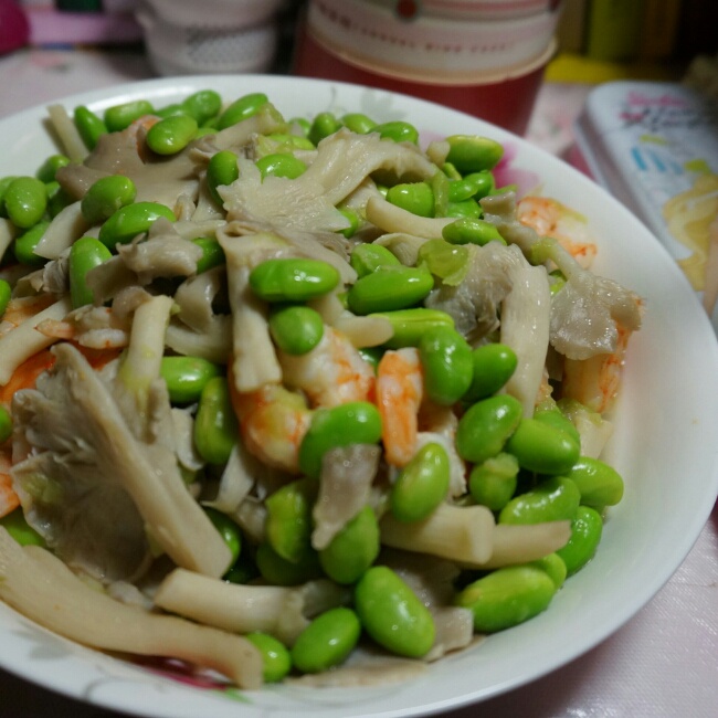 清炒毛豆虾仁