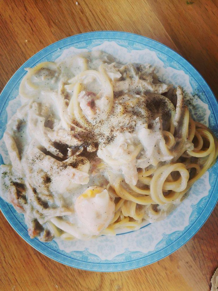 简易版奶油意面