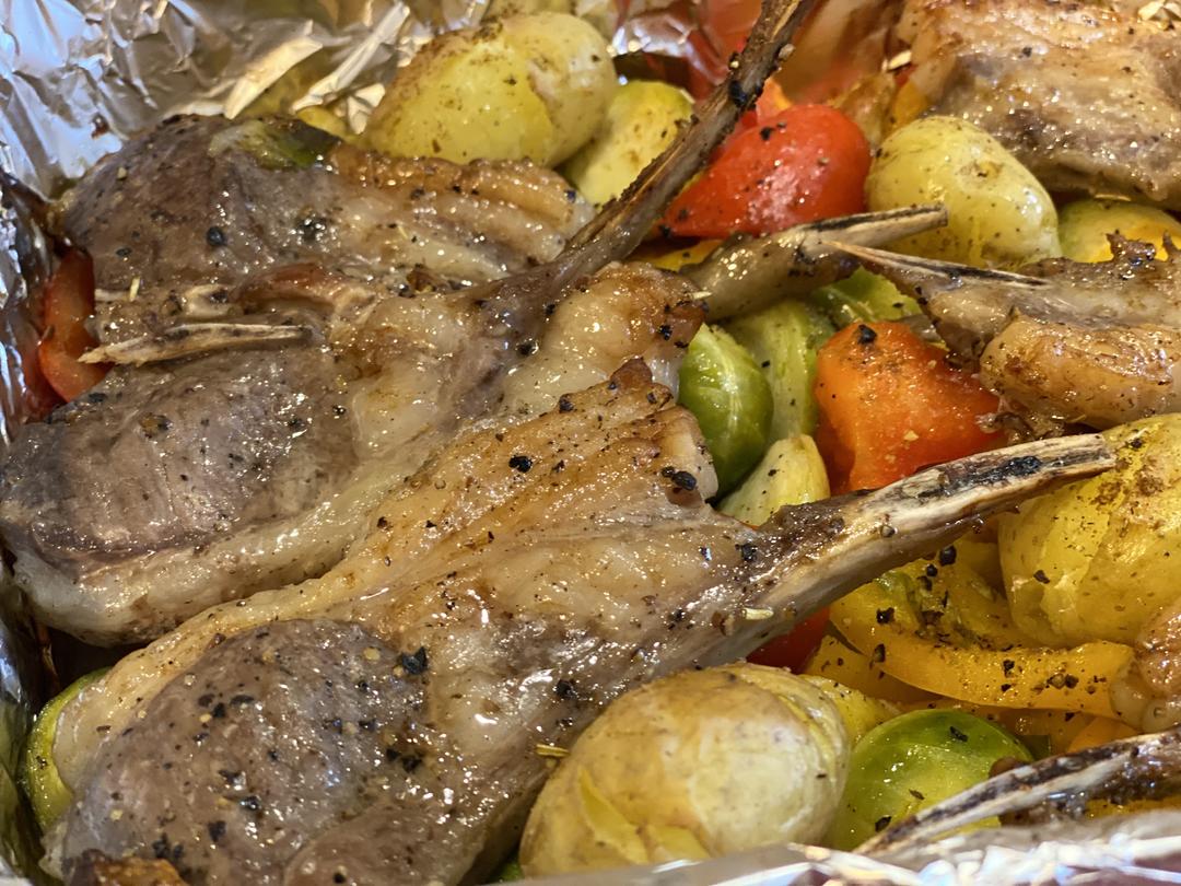 蔬菜烤羊排的做法