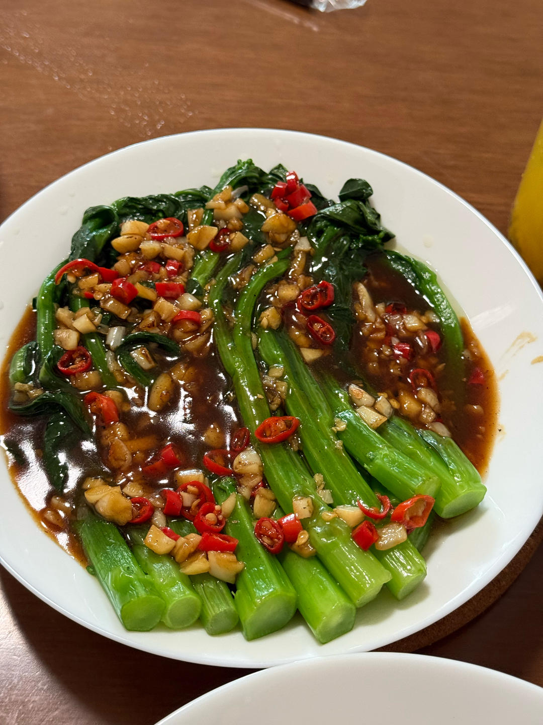 鲜嫩爽脆的蚝油菜心