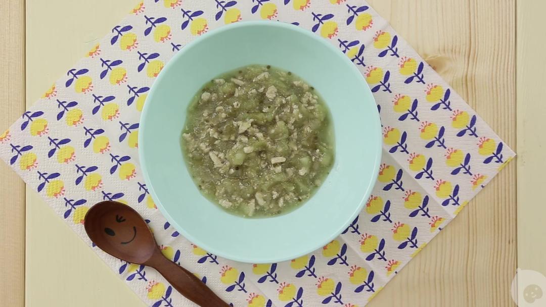 【7-8个月辅食：茄子炖鸡肉】