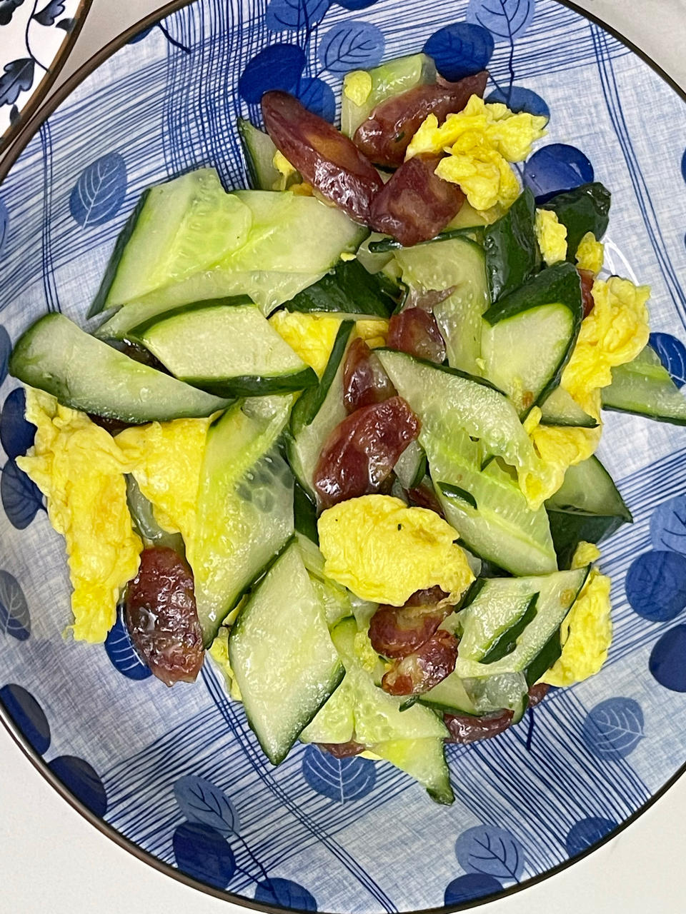 黄瓜鸡蛋炒香肠