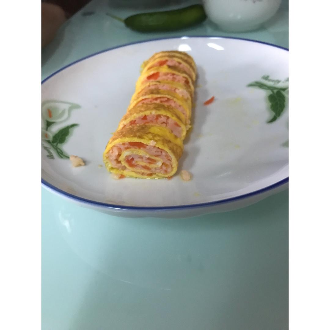鲜虾鸡蛋卷宝宝辅食精华一岁以上宝宝