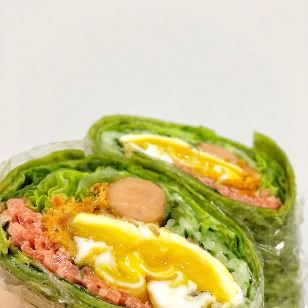 菠菜煎饼 蔬菜饼 卷饼