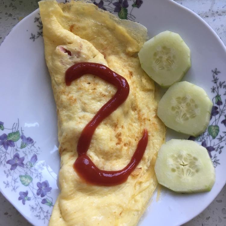 西式早餐Cheese Omelet!