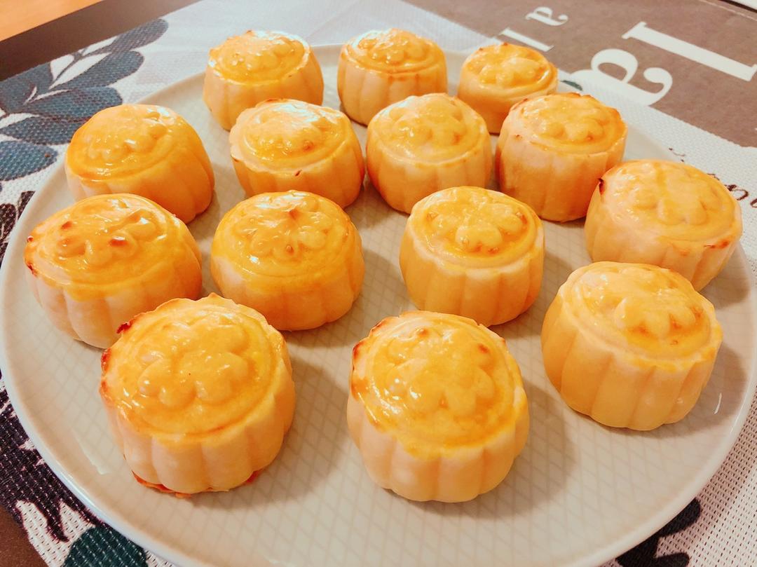 流心奶黄月饼（无吉士粉/转化糖浆版本）【曼食慢语】
