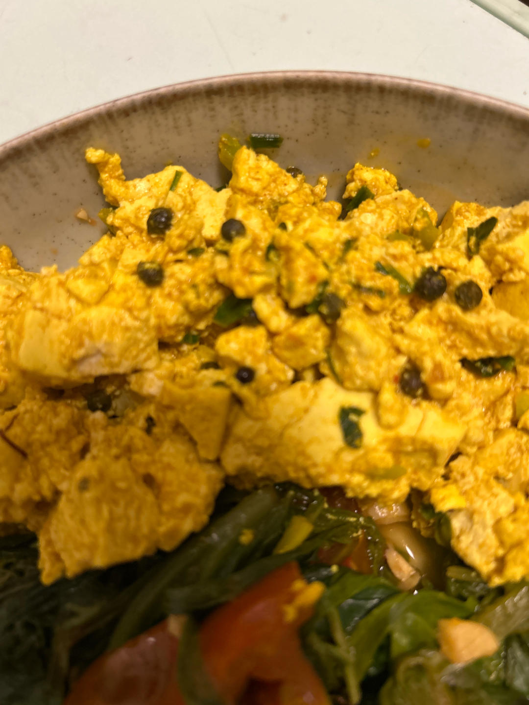 「极简」鸡刨豆腐（没有🥚）小葱炒豆腐
