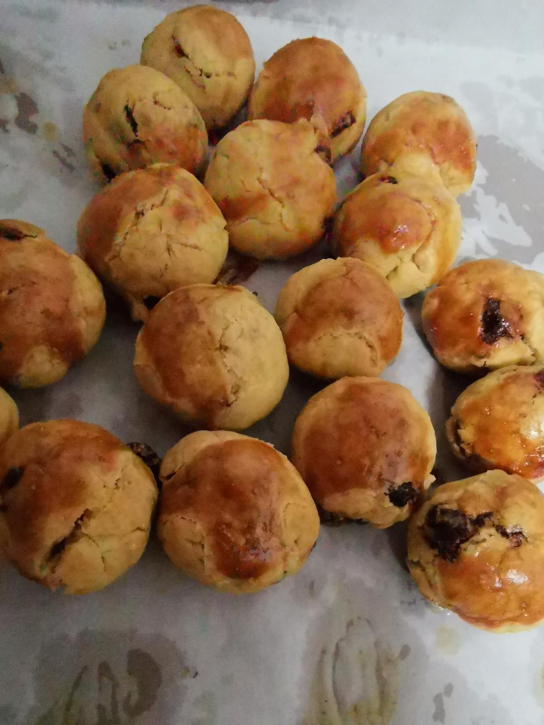 又香又酥的提子奶酥球