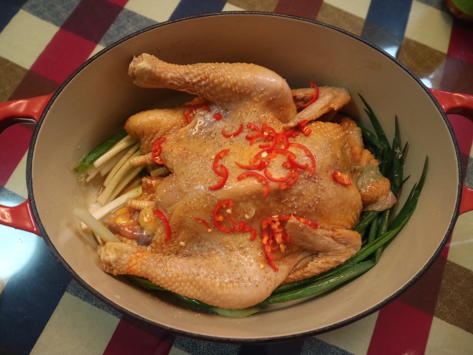 铸铁锅葱姜焗鸡