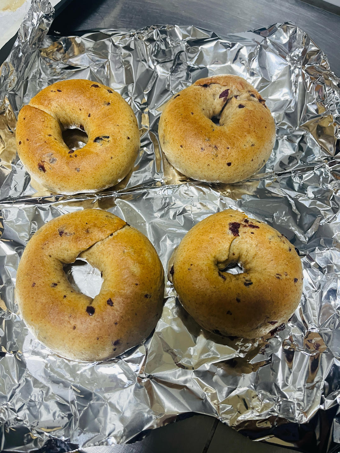 给减肥瘦身党 无糖无油蔓越莓全麦贝果