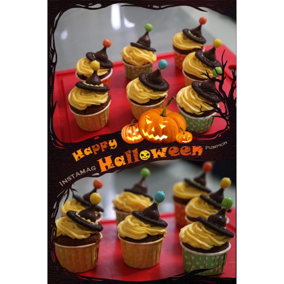 【万圣节】女巫帽子cupcake—美的T7-L382B智烤大师