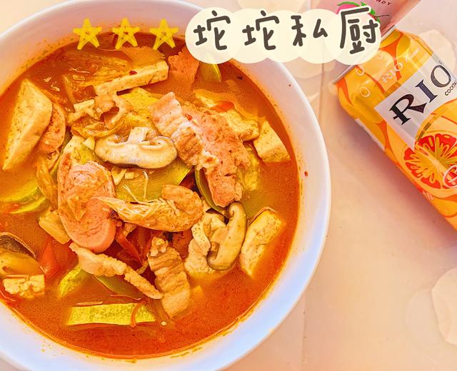 🔥正宗地道韩国泡菜汤豪华版-鲜香微辣(简单又超下饭)的做法