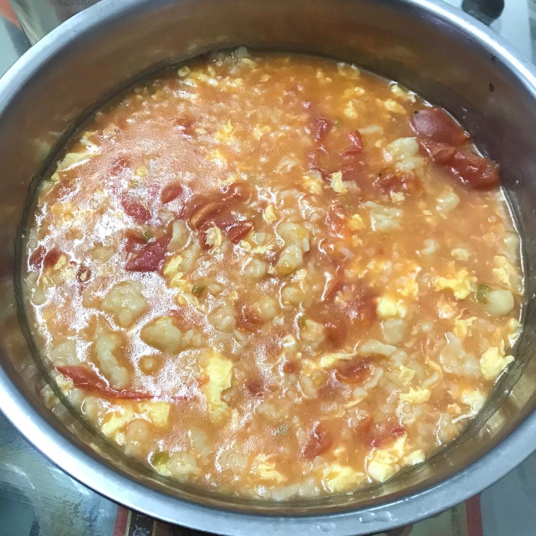 西红柿鸡蛋疙瘩汤